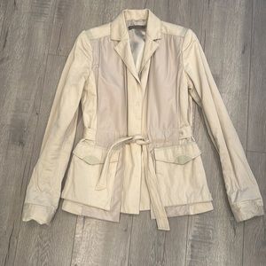 Elie Tahari Women’s Belted Khaki Utility/Safari Jacket